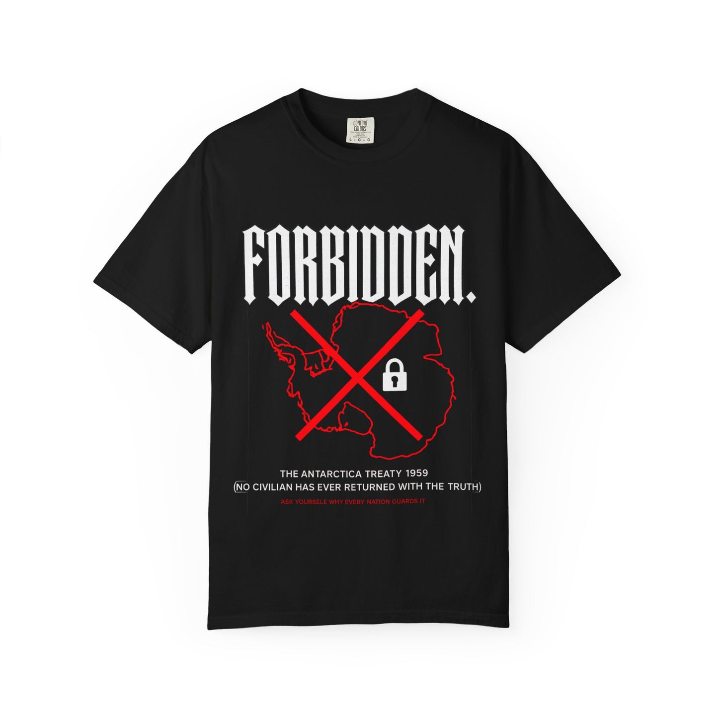 Forbidden Antarctica Map T-Shirt | Flat Earth Collection