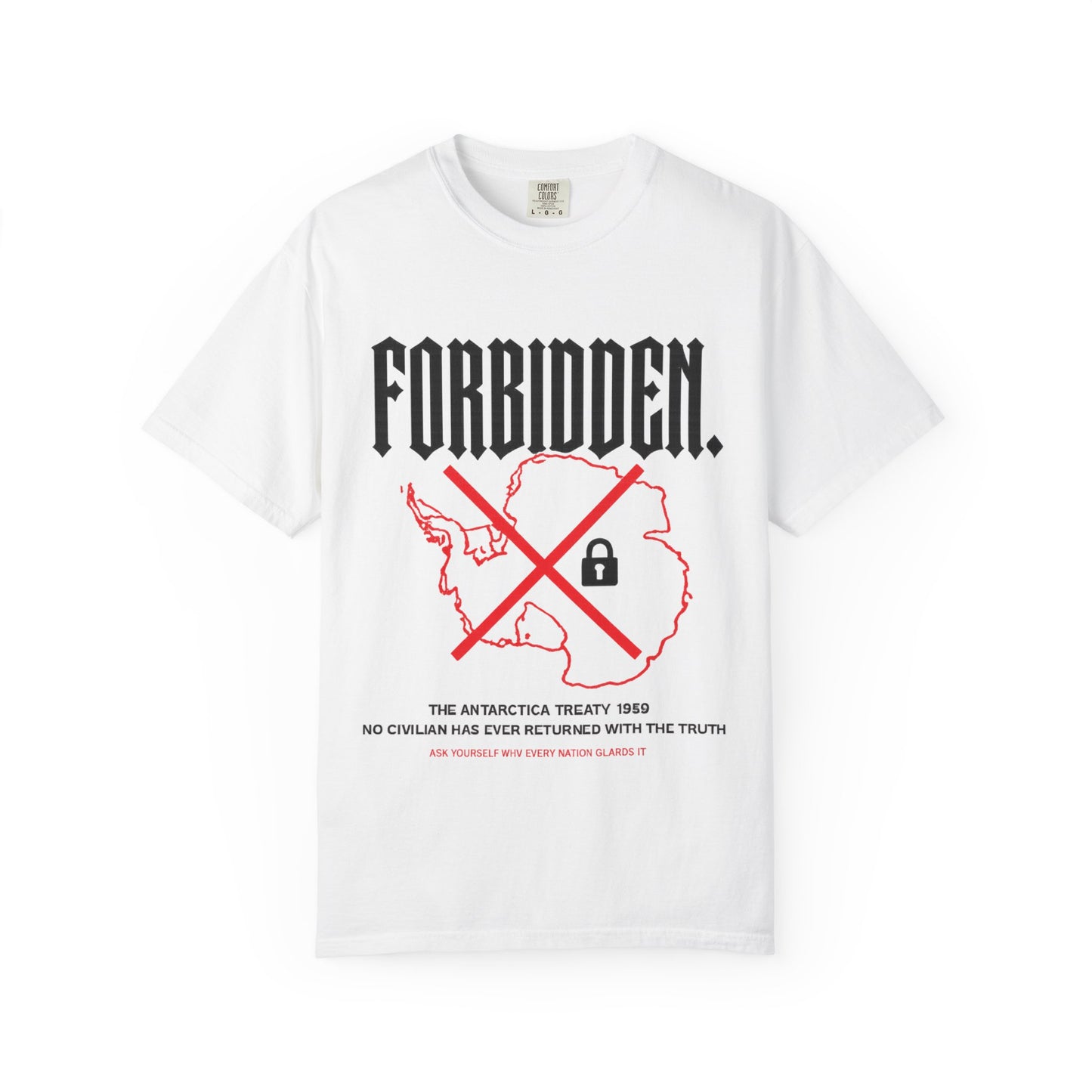 Forbidden Antarctica map T-Shirt | Flat Earth Collection