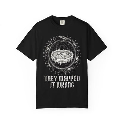 Flat Earth Illustration They Mapped It Wrong T-Shirt | Flat Earth Collection