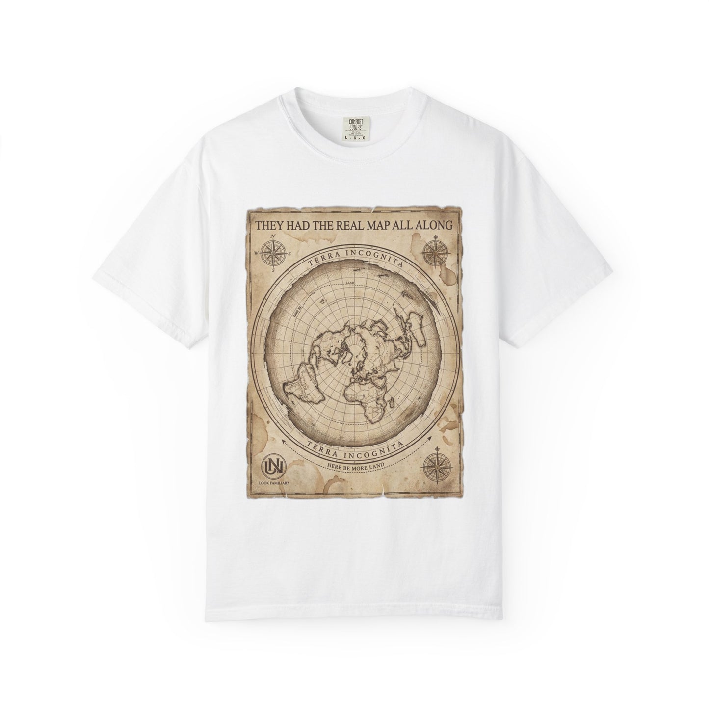 They Had the Real Map All Along map vintage world T-shirt | Flat Earth Collection