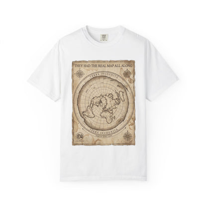 They Had the Real Map All Along map vintage world T-shirt | Flat Earth Collection