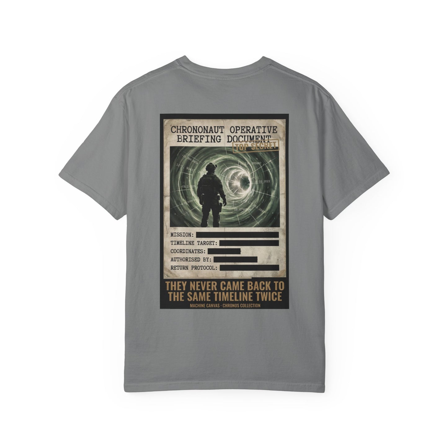 Chrononaut Operative Briefing T-Shirt | Cronos Collection