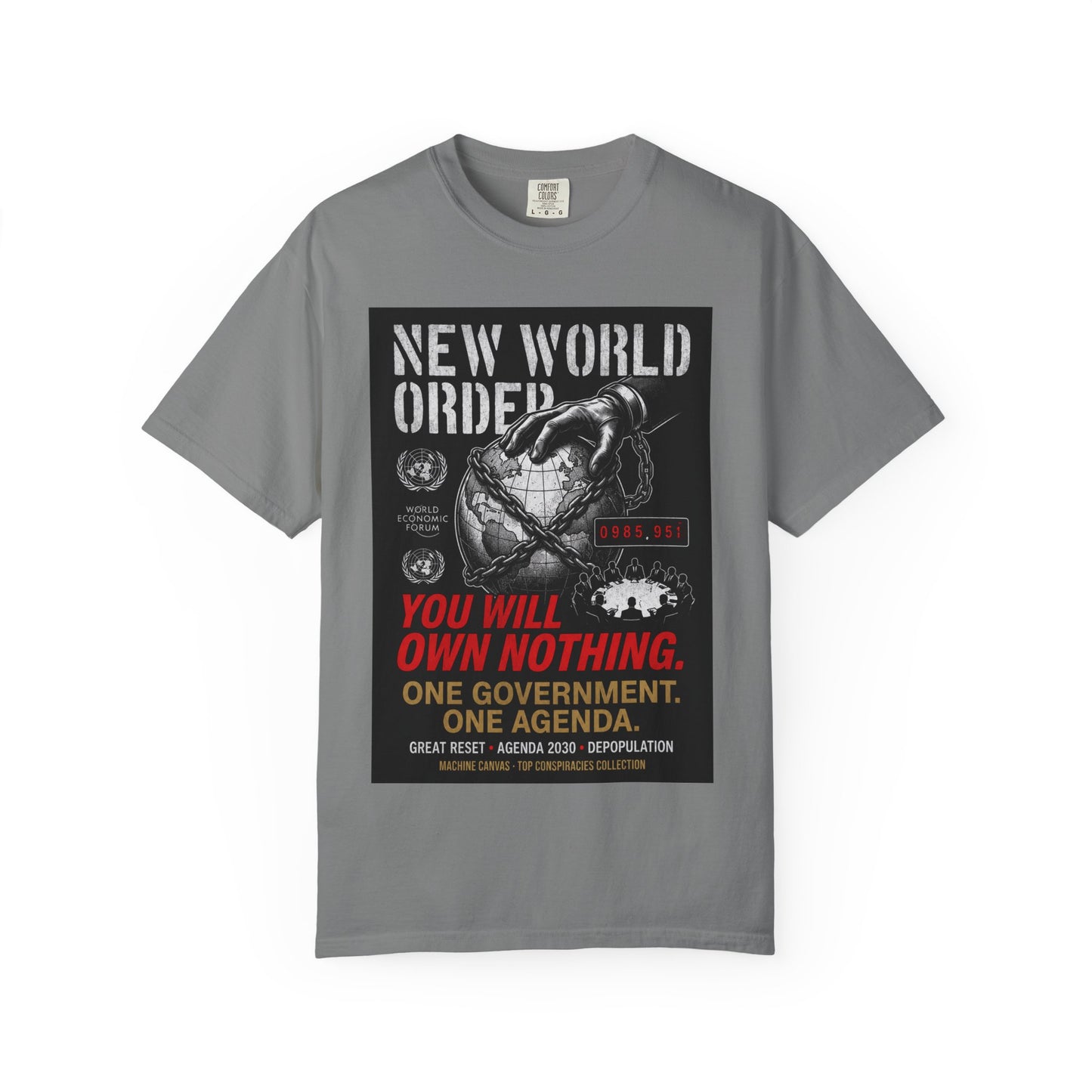 "New World Order: You Will Own Nothing" Tee | Original MachineCanvas