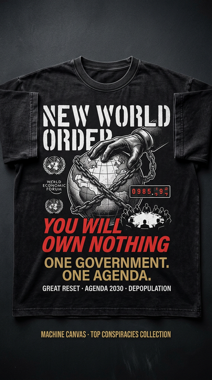 "New World Order: You Will Own Nothing" Tee | Original MachineCanvas