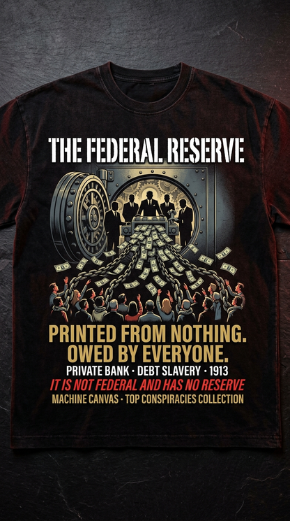 T-Shirt — 'The Federal Reserve: Printed From Nothing, Owed By Everyone' | Originals