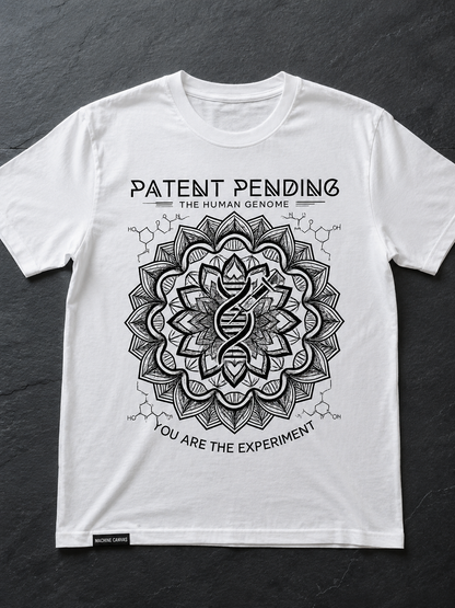 Patent Pending DNA Mandala T-Shirt — "You Are The Experiment" Science Graphic Tee | Originals