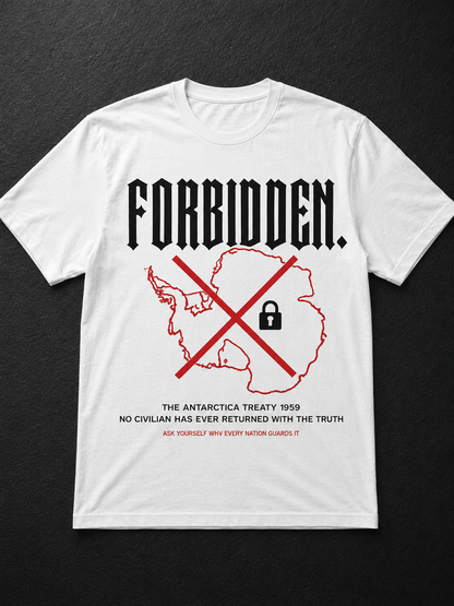 Forbidden Antarctica map T-Shirt | Flat Earth Collection