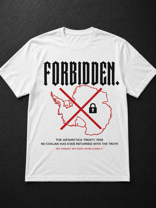 Forbidden Antarctica map T-Shirt | Flat Earth Collection