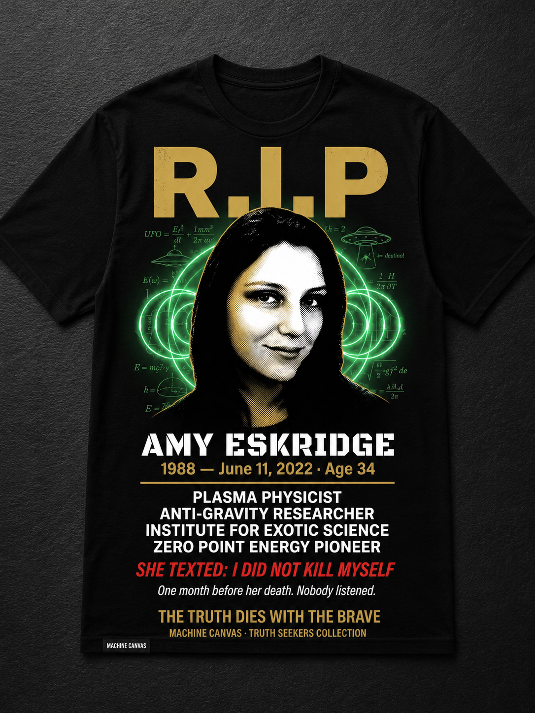 R.I.P. Amy Eskridge T-shirt | Memorial Portrait Tee
