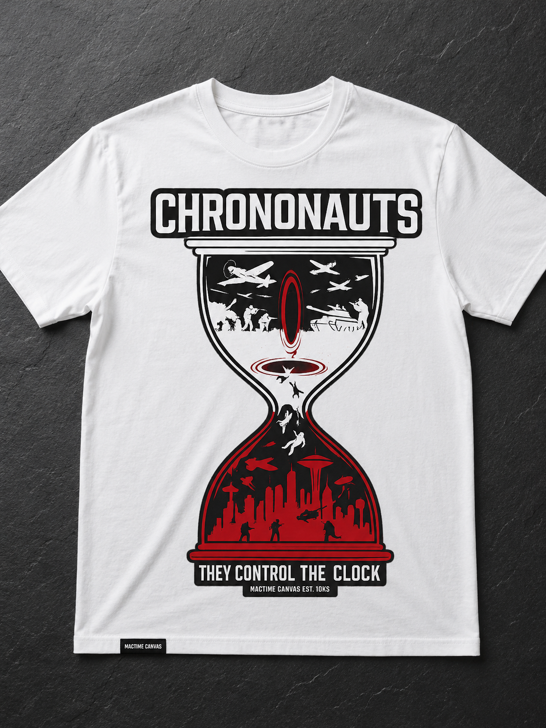 Chrononauts hourglass design T-Shirt | Time travel | Originals