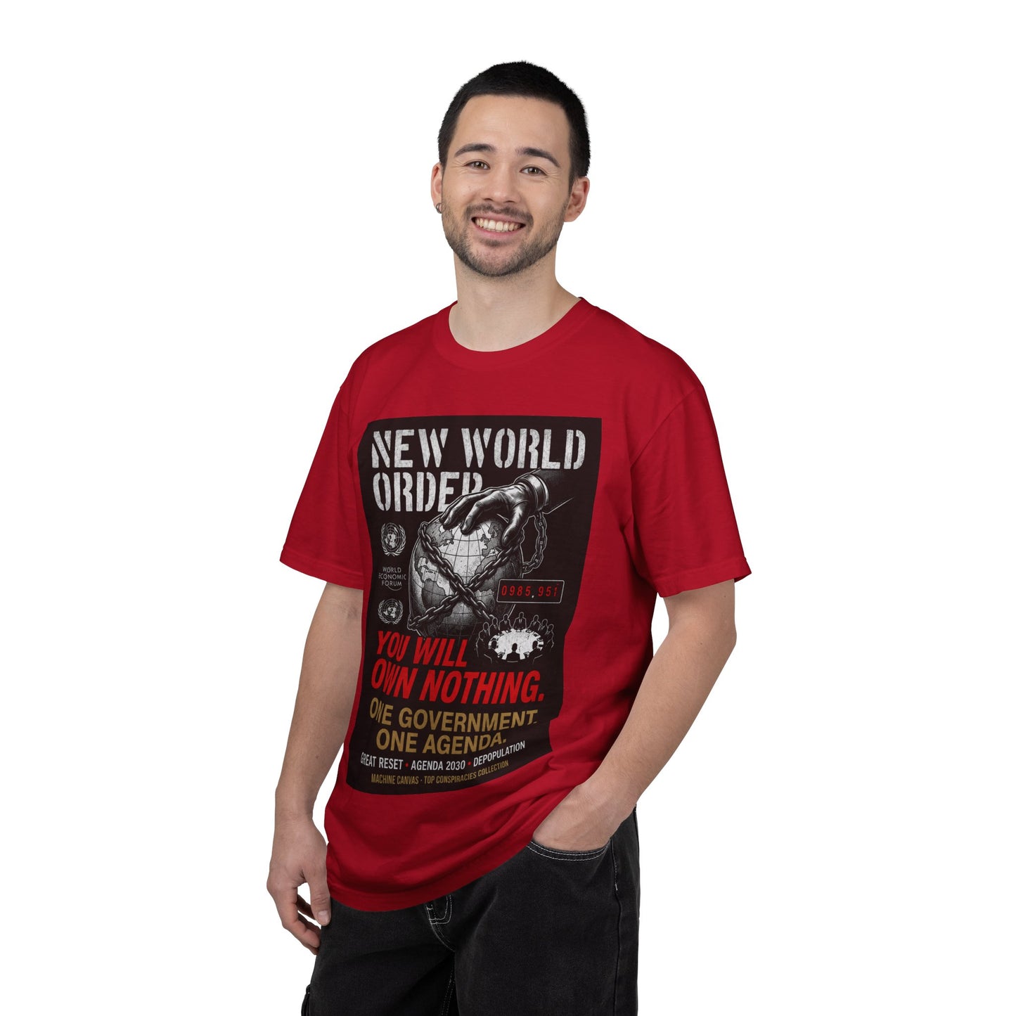 "New World Order: You Will Own Nothing" Tee | Original MachineCanvas