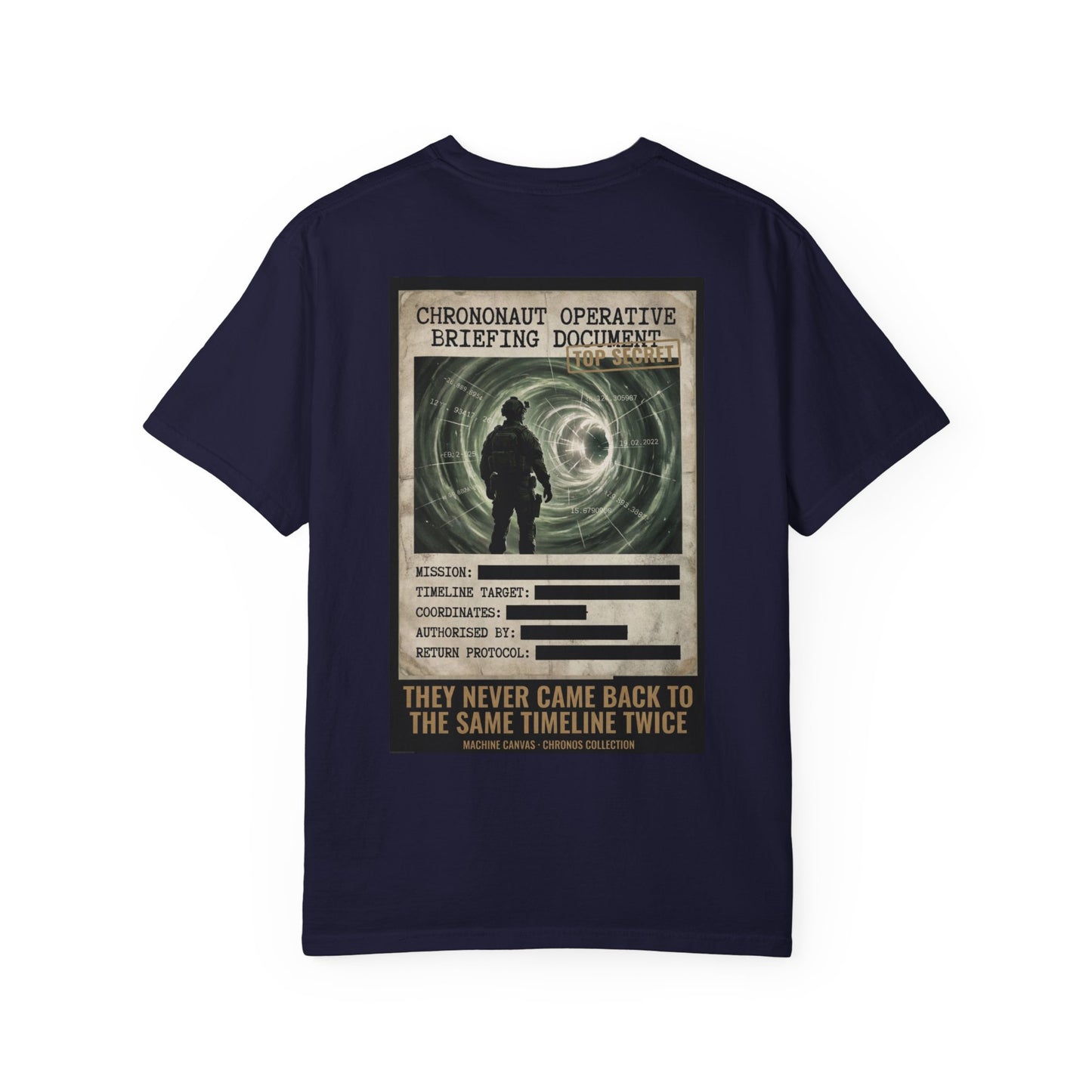 Chrononaut Operative Briefing T-Shirt | Cronos Collection