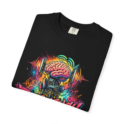 Graphic T-Shirt — "Frequency Is the Weapon" Brainwave Street Art Tee | Originals