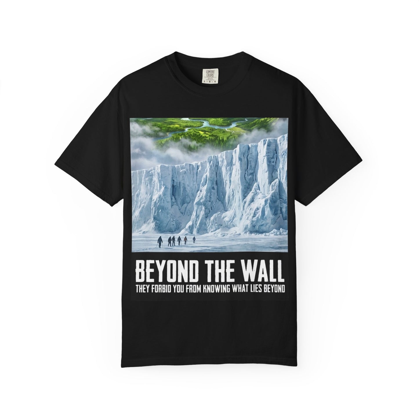 Beyond The Wall ice wall scene T-shirt | Flat Earth Collection