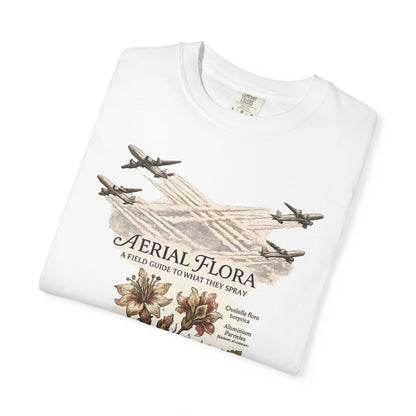 Aerial Flora T-Shirt — Vintage Botanical Print with Planes | Originals