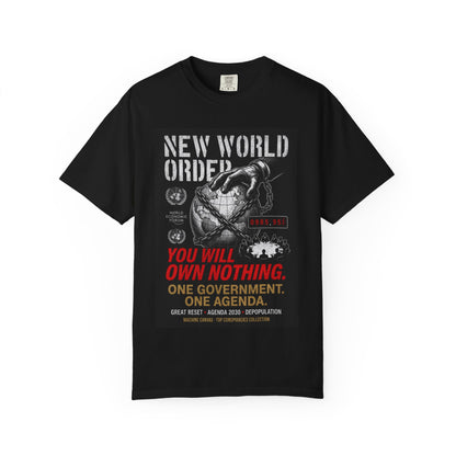 "New World Order: You Will Own Nothing" Tee | Original MachineCanvas