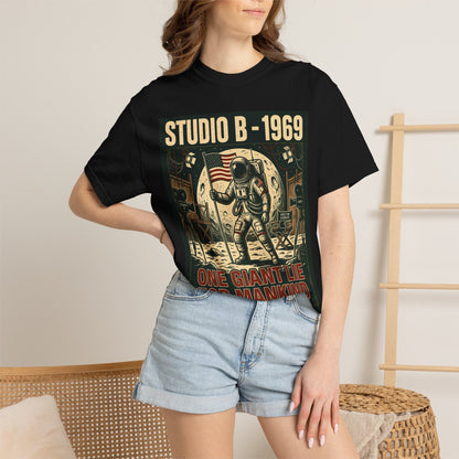 Studio B 1969 Astronaut Tee — "One Giant Lie for Mankind" Retro Space Poster T-Shirt | Originals